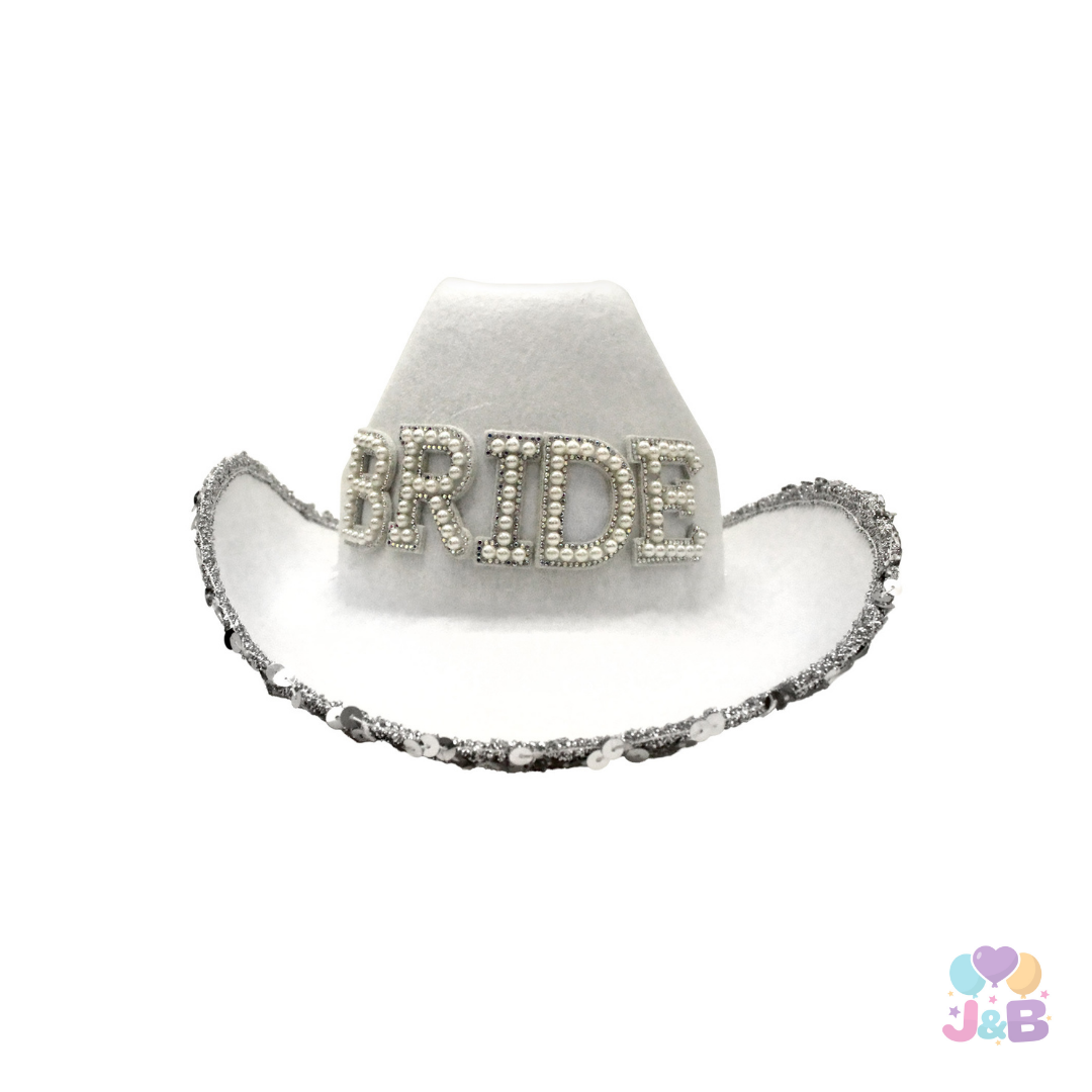 SOMBRERO VAQUERO BRIDE BLANCO X1 UNI