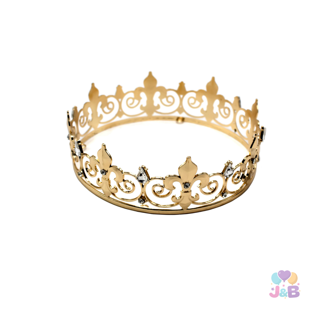 CORONA METALICA GRUESA REY DORADO X1 UNI