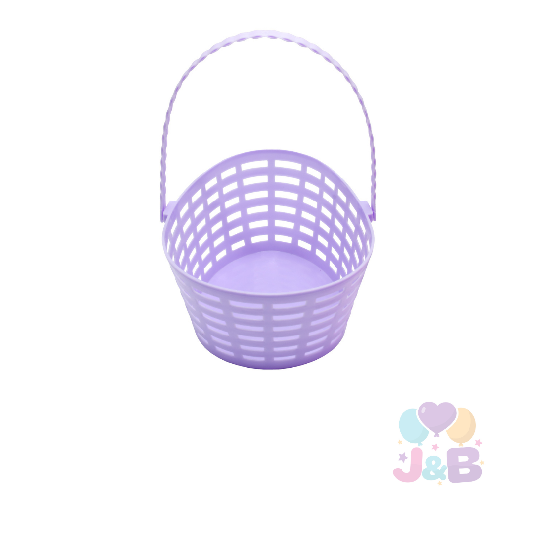 CANASTO PLASTICO HUEVITO 20.3X16.5X9.5CM PASTEL MORADO X1UNI