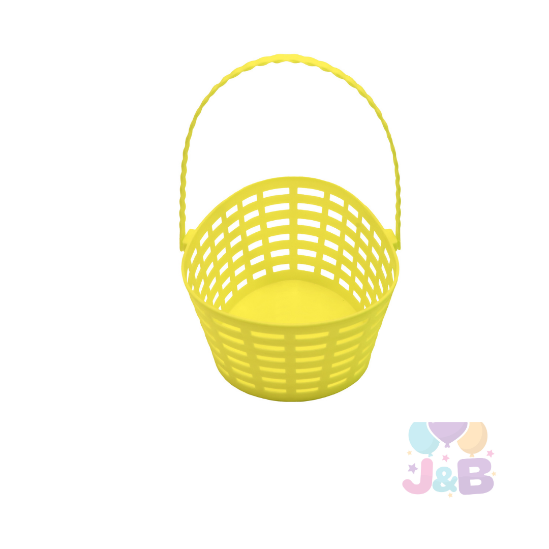 CANASTO PLASTICO HUEVITO 20.3X16.5X9.5CM PASTEL AMARILLO X1UNI