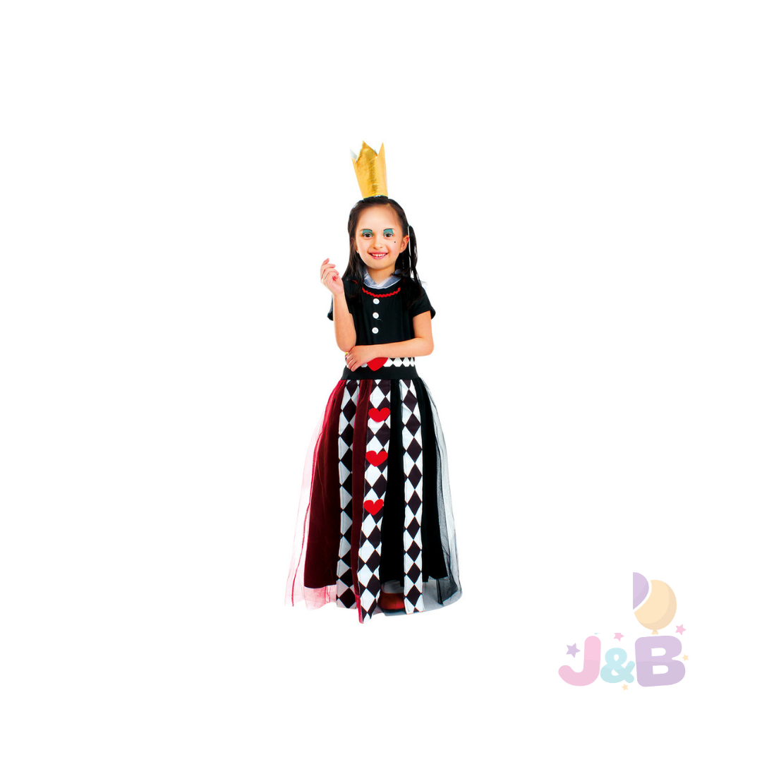 TRAJE REINA DE CORAZON NIÑA