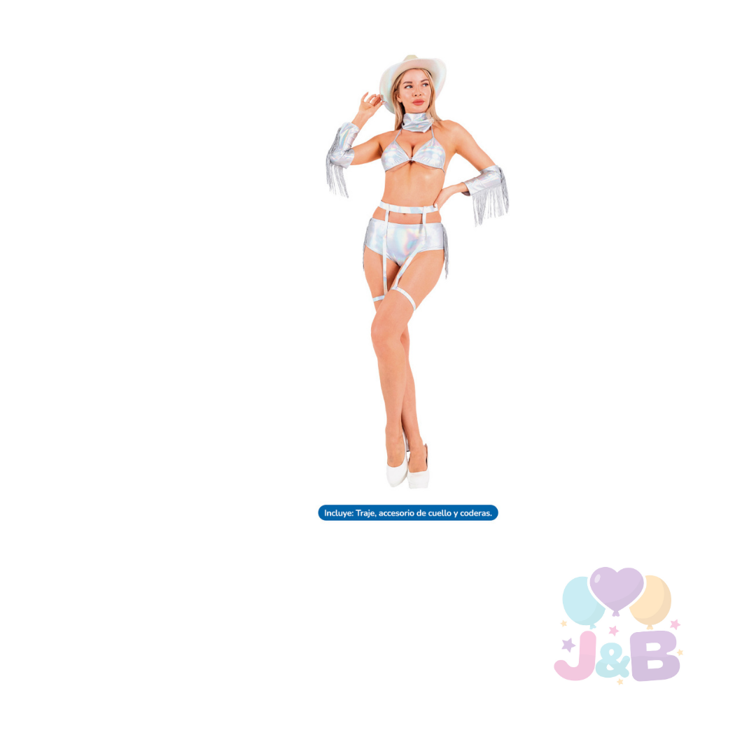 TRAJE ADULTO VAQUERA BLANCO
