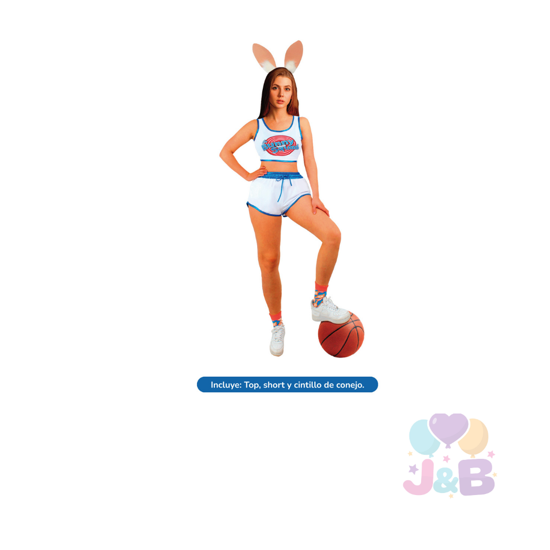TRAJE ADULTO CONEJITA BASKET L