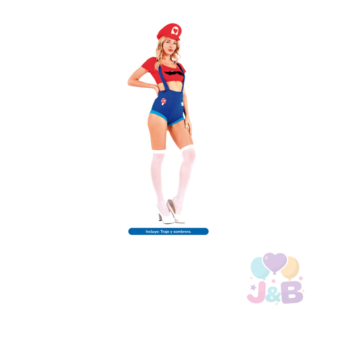 TRAJE ADULTO MUJER SUPER MARIO