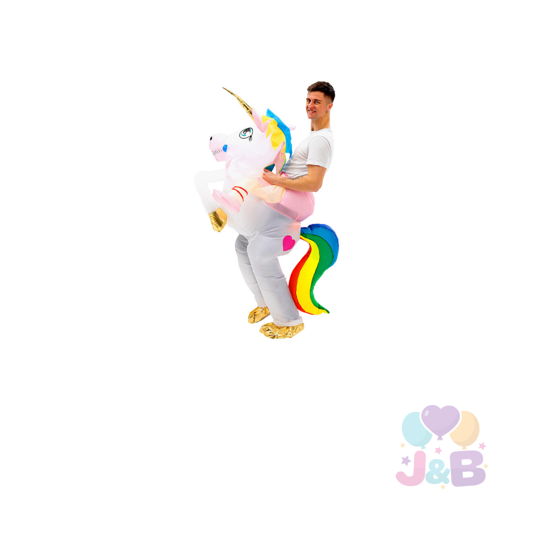 TRAJE ADULTO INFLABLE UNICORNIO X 1 UNI