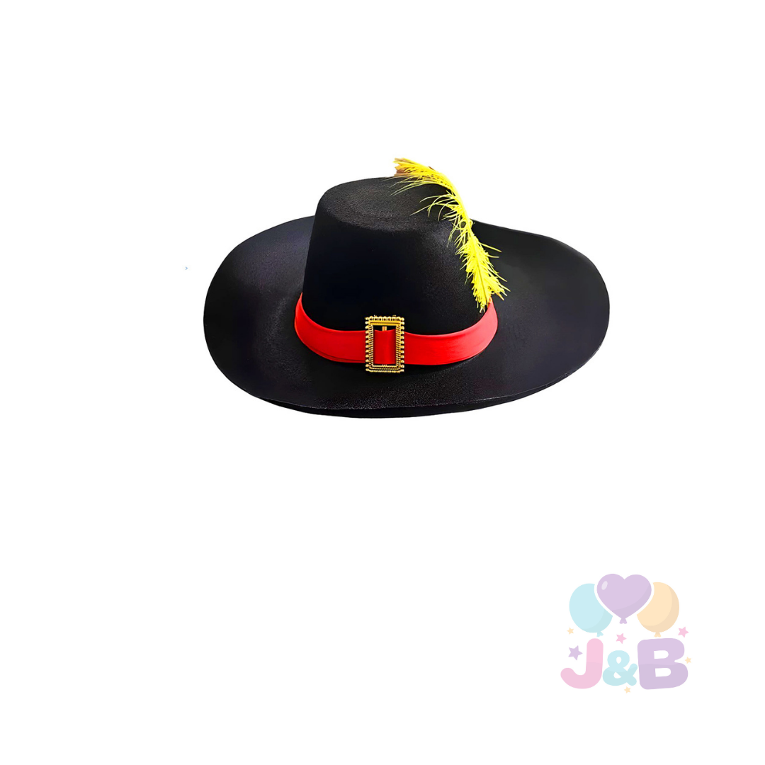SOMBRERO PLUMA AMARILLA X1 UNI