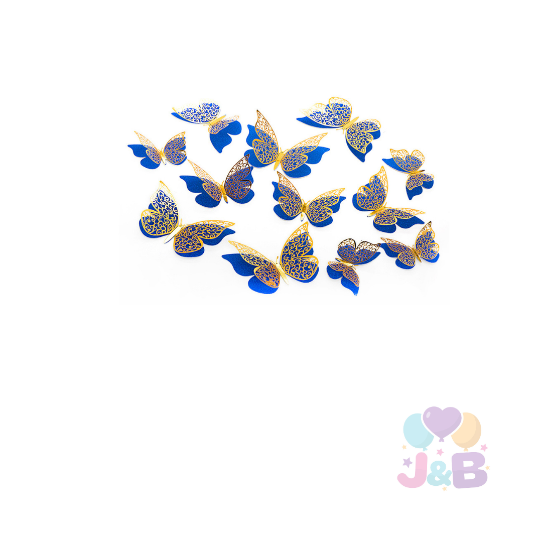 DECO MARIPOSAS COLORES MIX X12 UNI