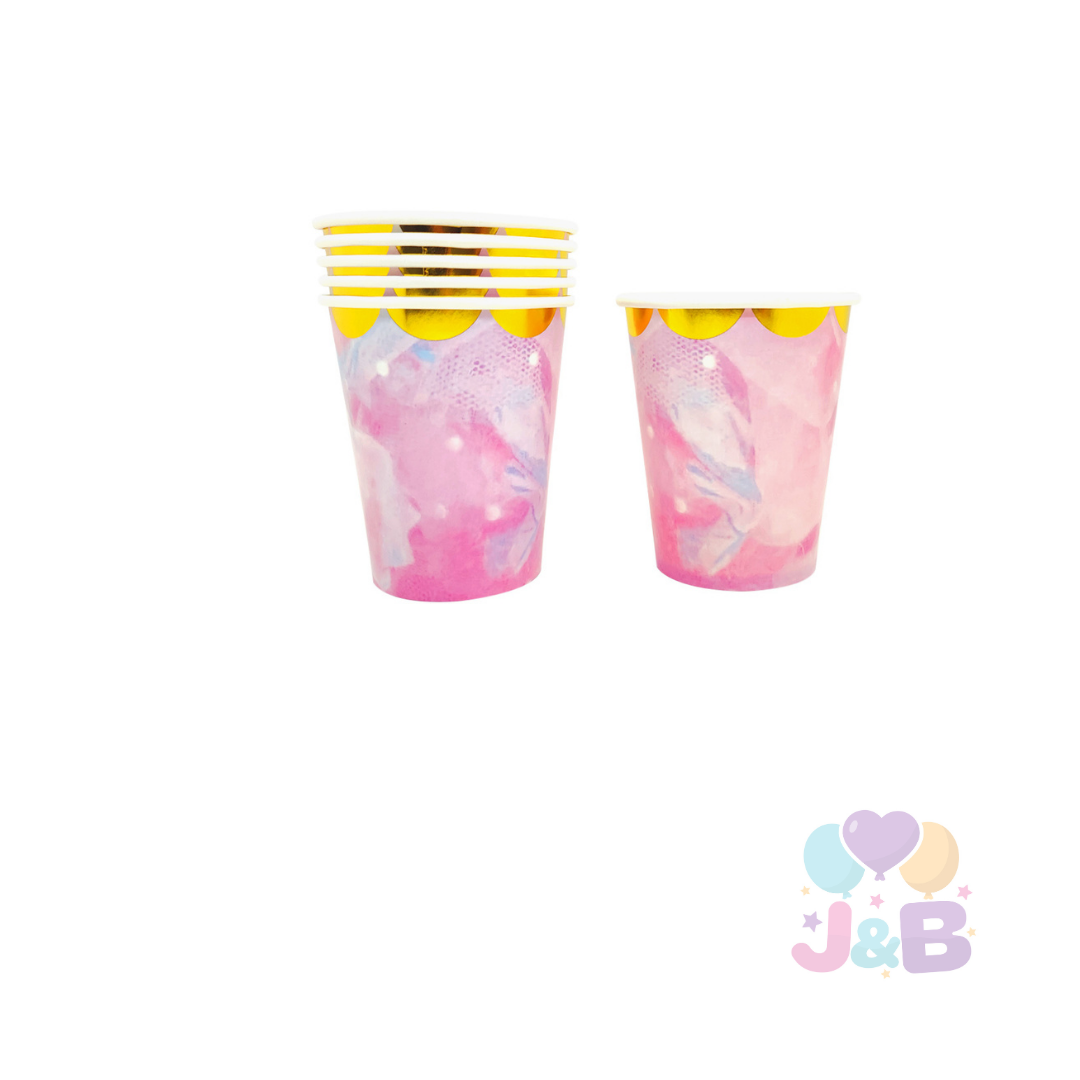 VASO CARTON 7OZ MARMOLEADO  X6UNI