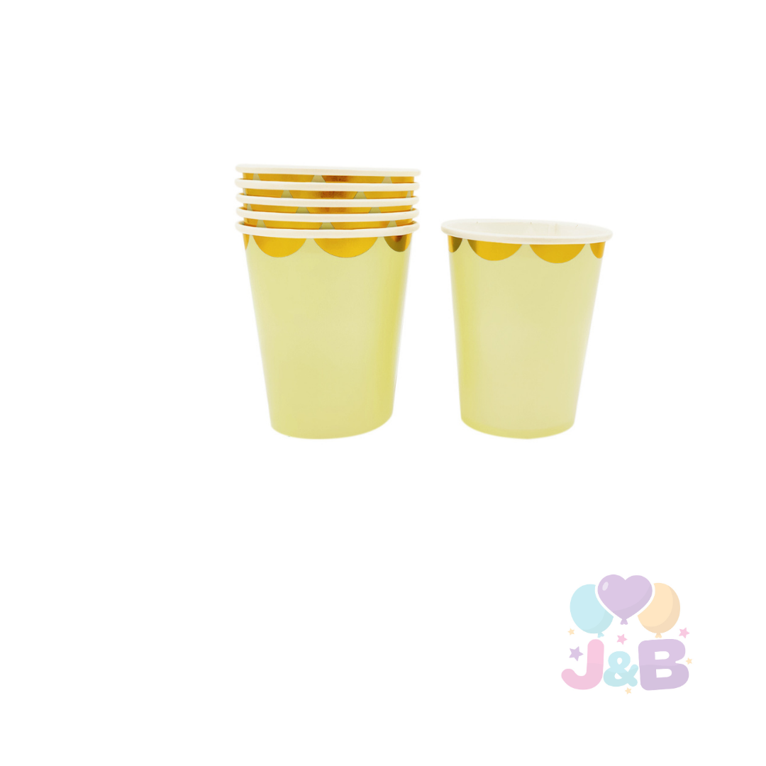 VASO CARTON 7 OZ  COLORES PASTELES X6UNI