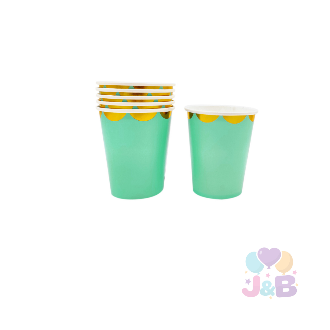 VASO CARTON 7 OZ  COLORES PASTELES X6UNI