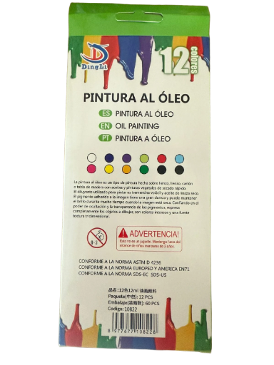 Pintura Al Oleo Ding Li 12 Colores