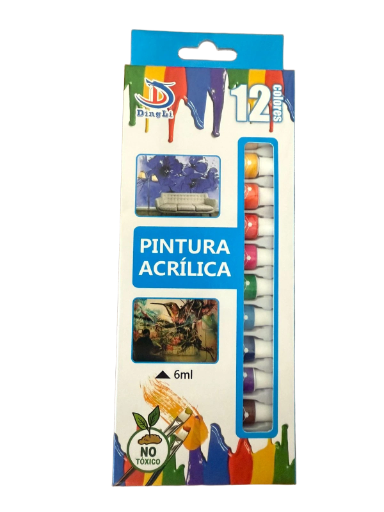 Pintura Acrílica 12 Colores Dingli