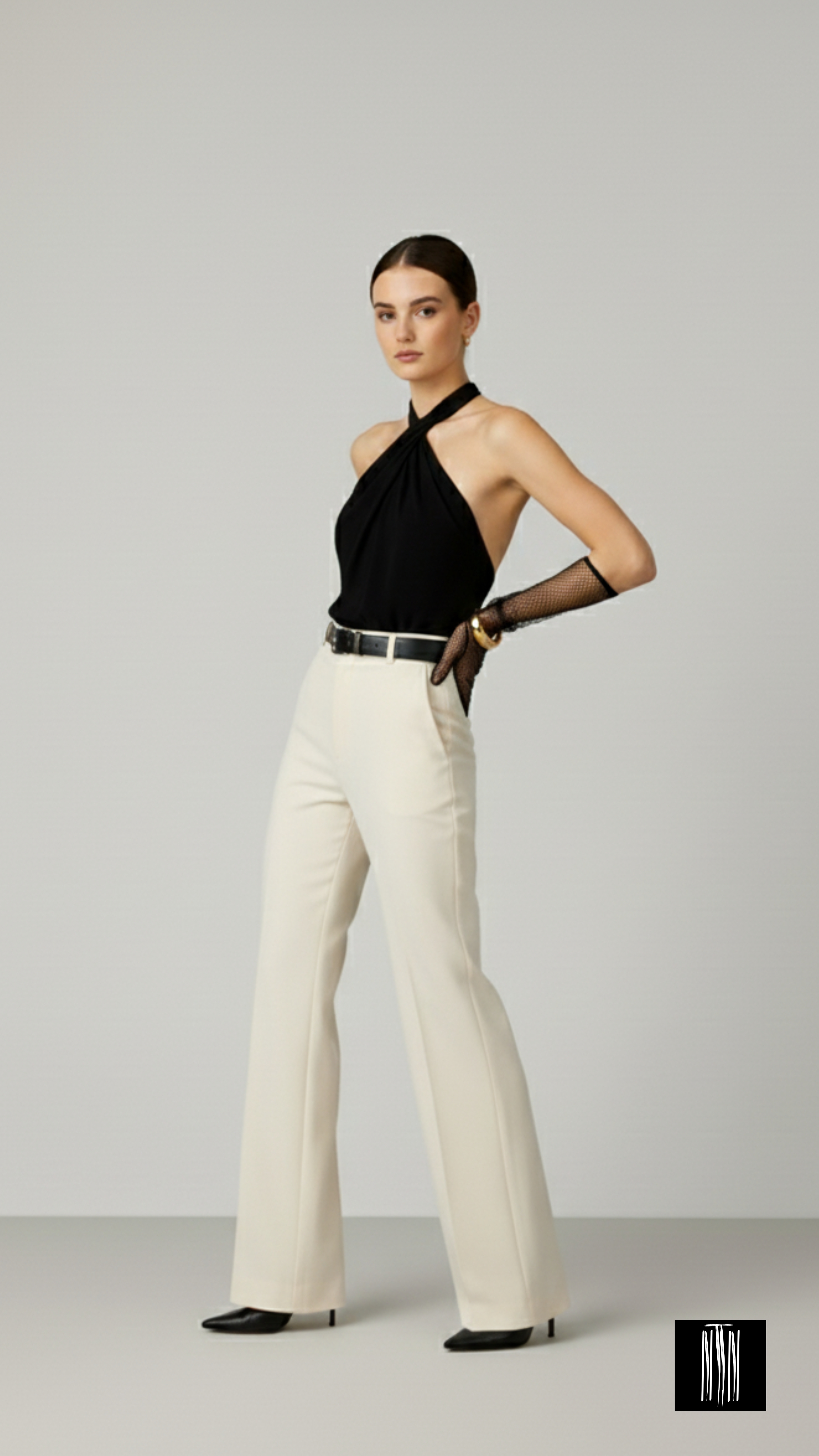 Whisper Wave - The Twisted Knot Halter Neck Tank Top