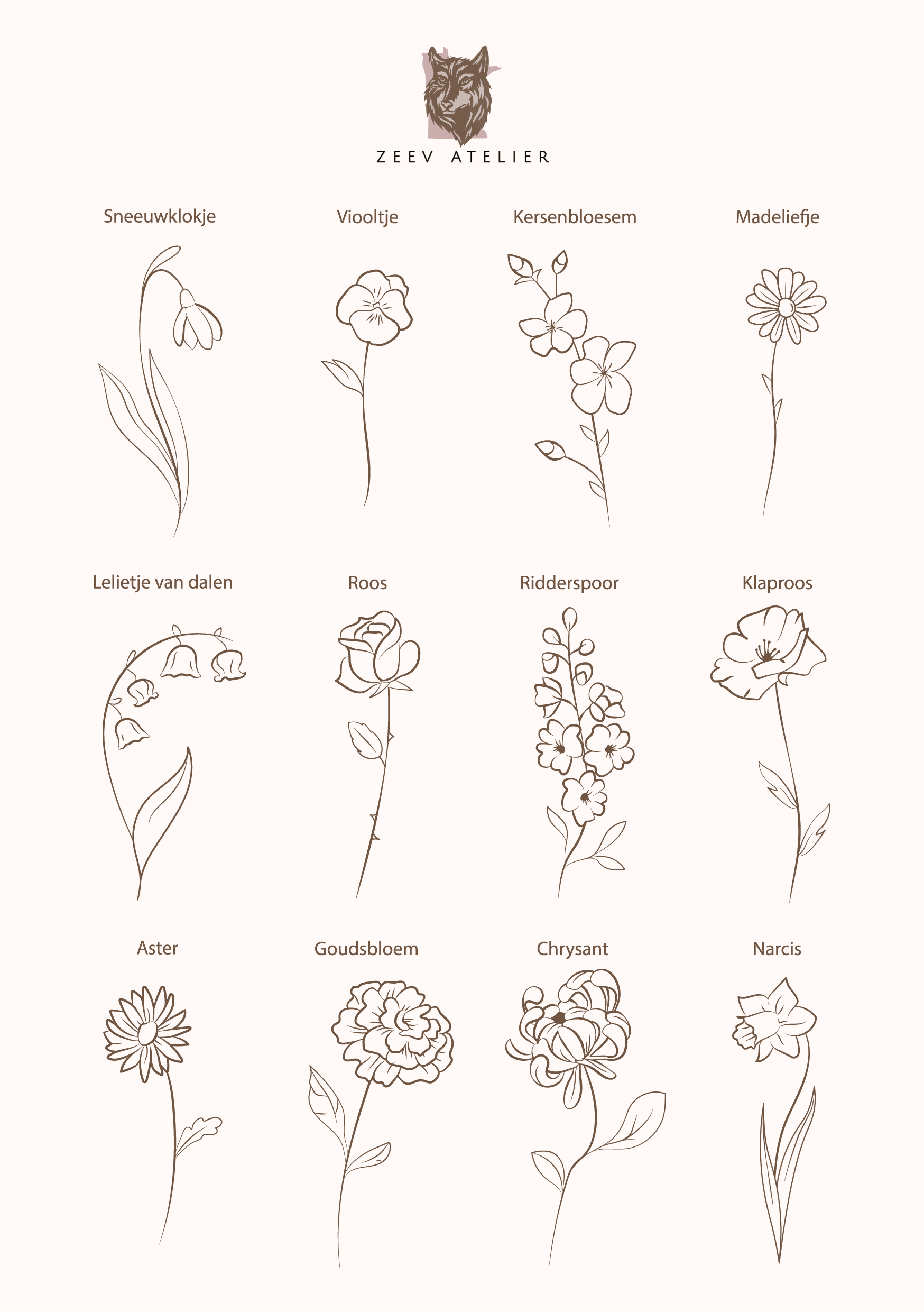 Bloom | Moedermelk ketting geboortebloem