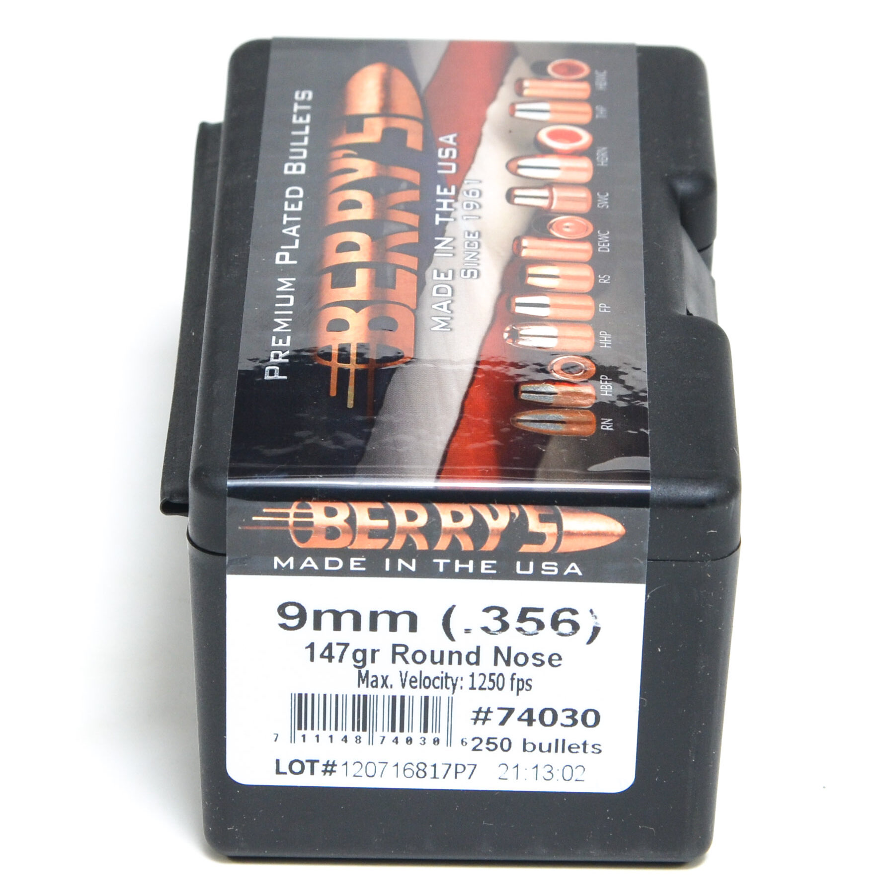 9mm (.356) 147gr Round Nose