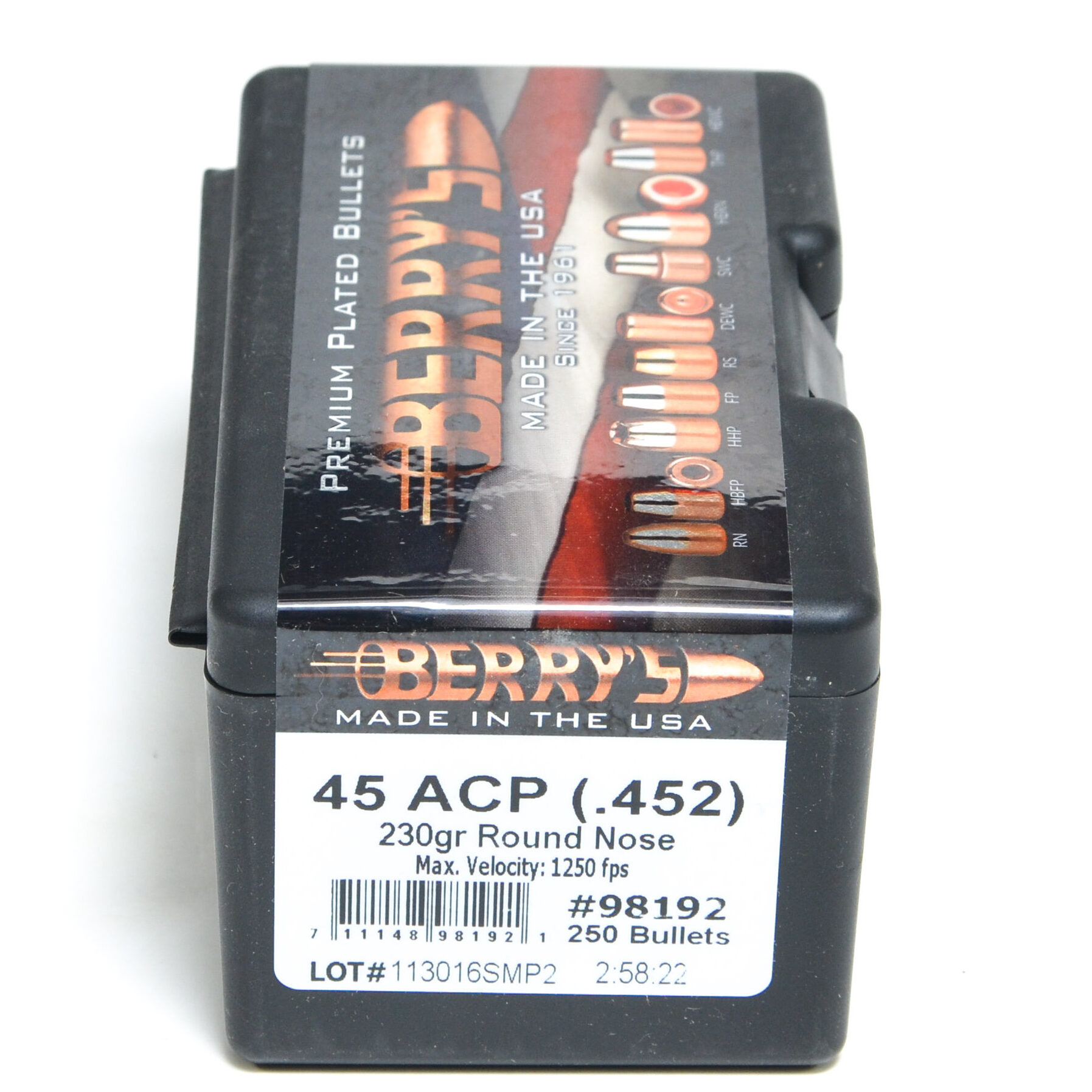 .45 ACP (.452) 230gr Round Nose
