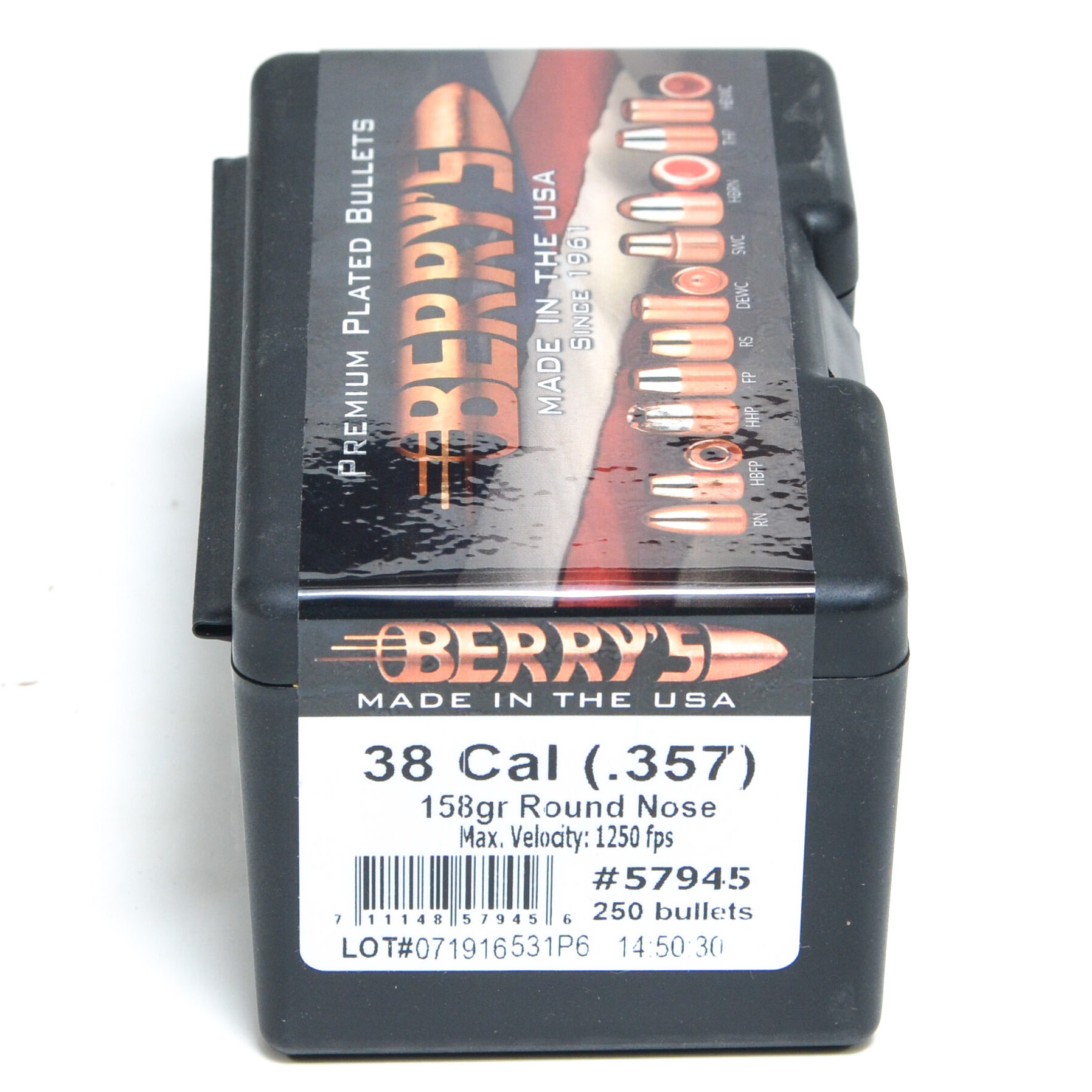 .38/.357 (.357) 158gr Round Nose