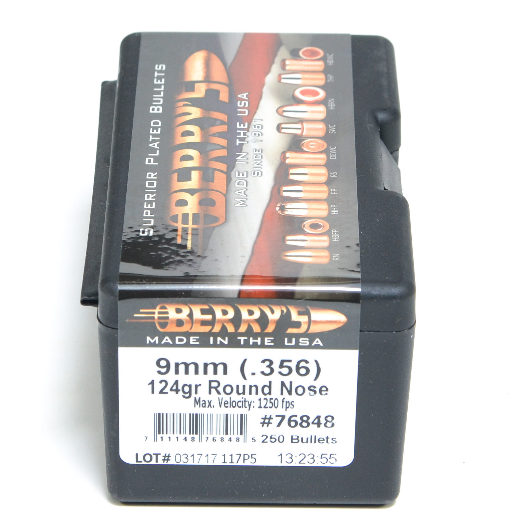 9mm (.356) 124gr Round Nose