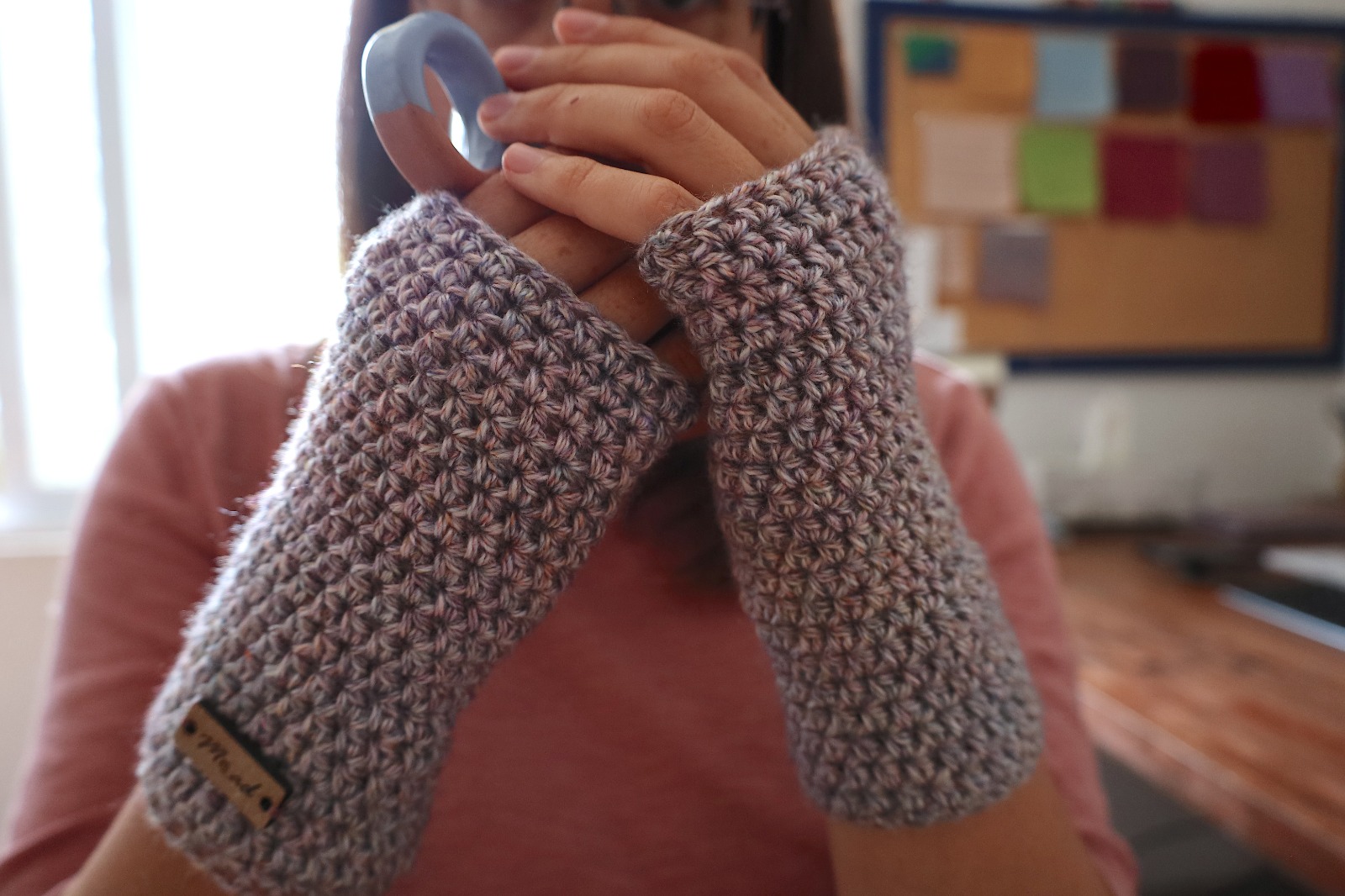 Tejido de mitones en crochet