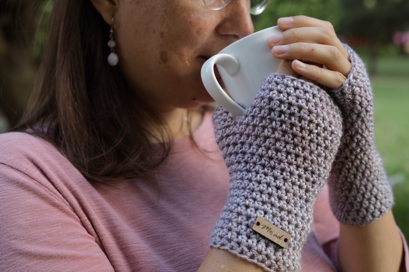 Tejido de mitones en crochet