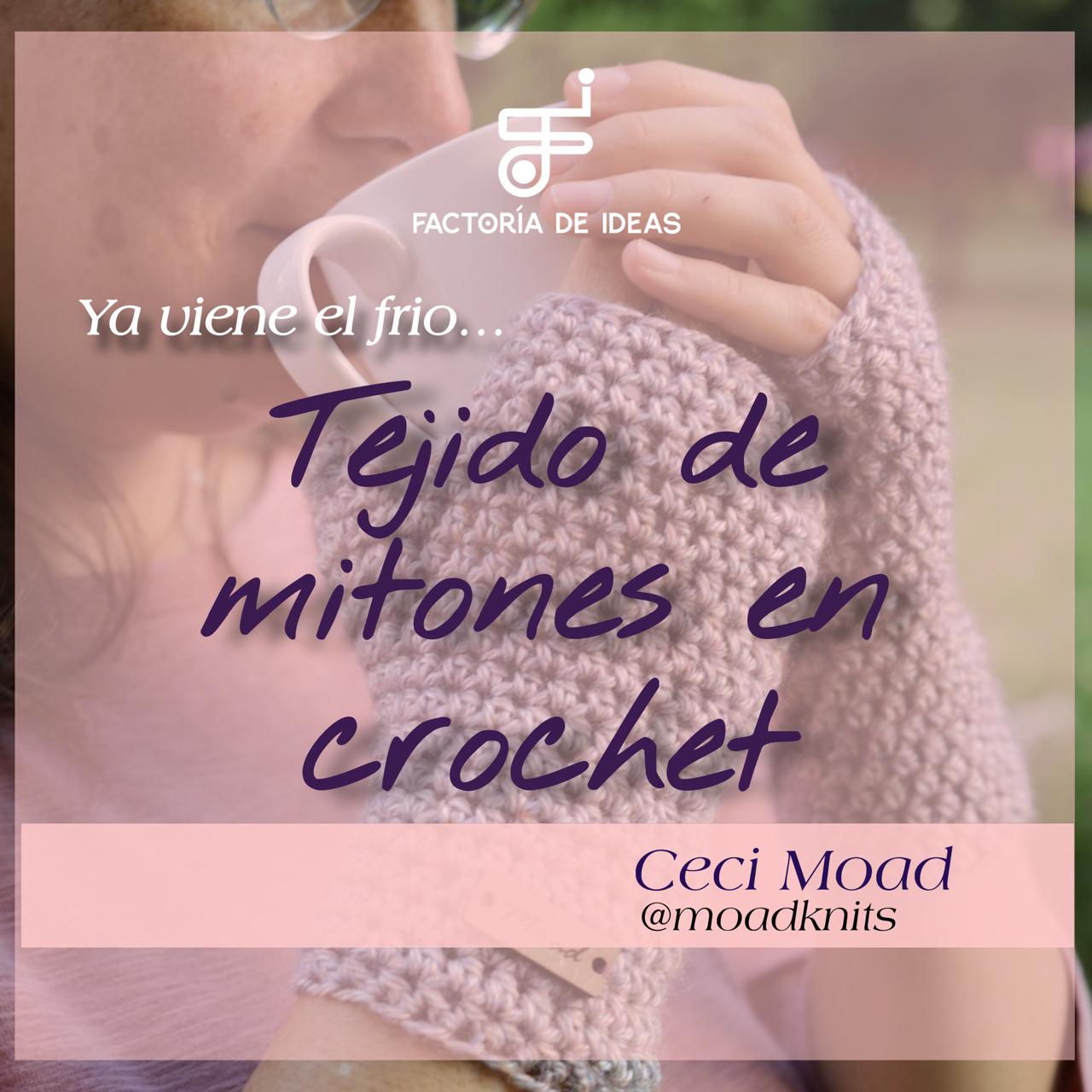 Tejido de mitones en crochet