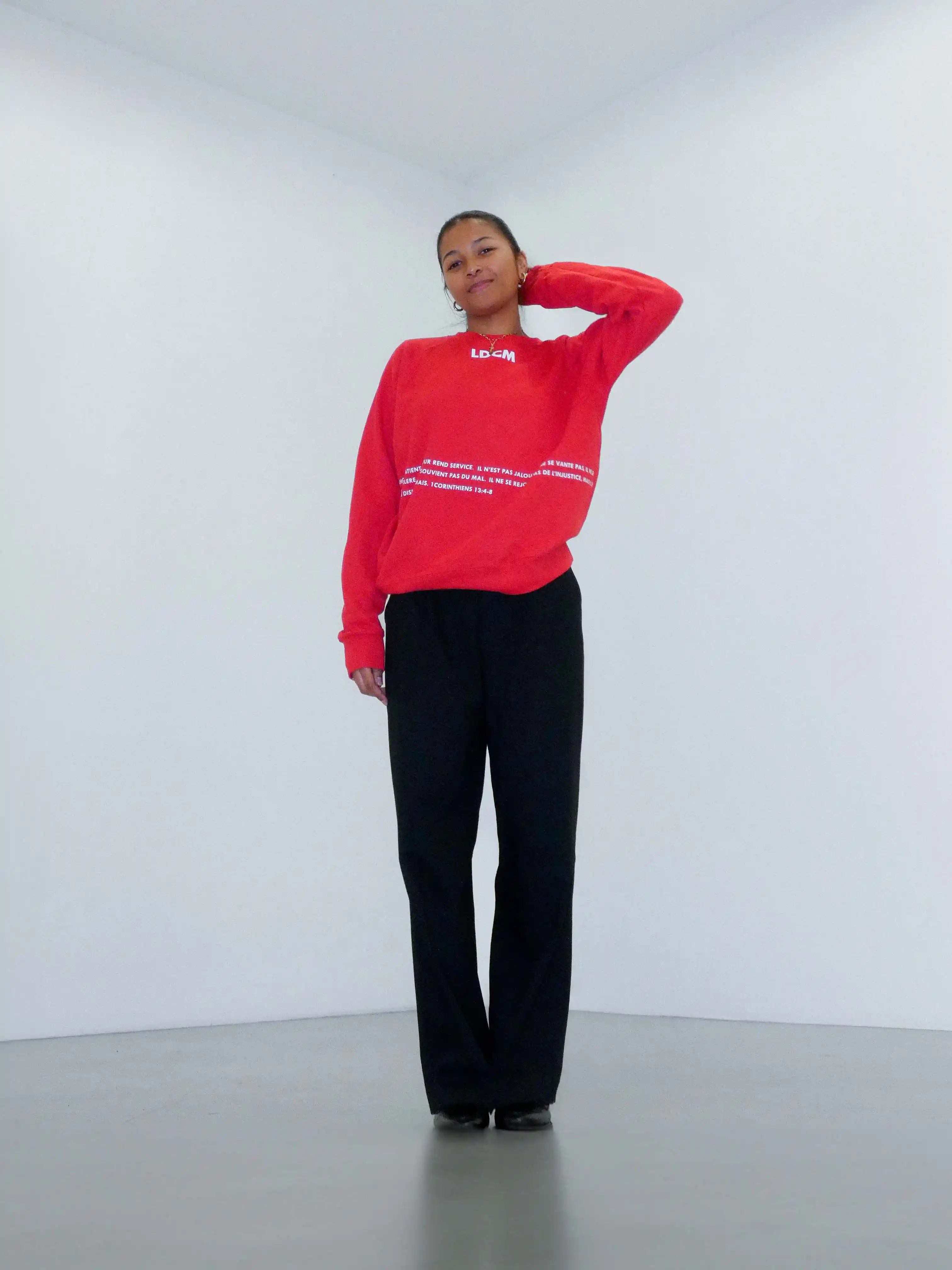Le sweatshirt Amour rouge unisexe