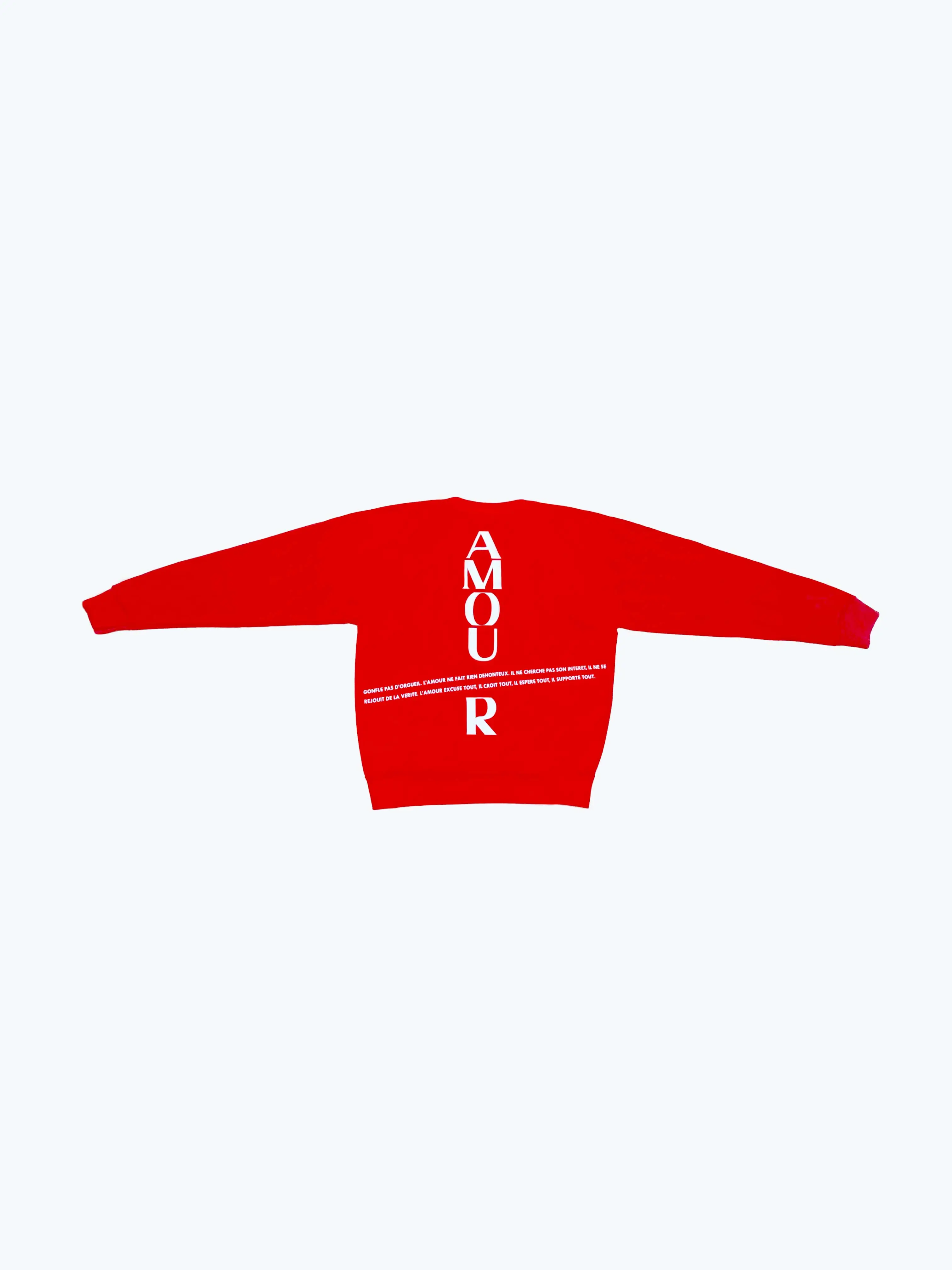 Le sweatshirt Amour rouge unisexe