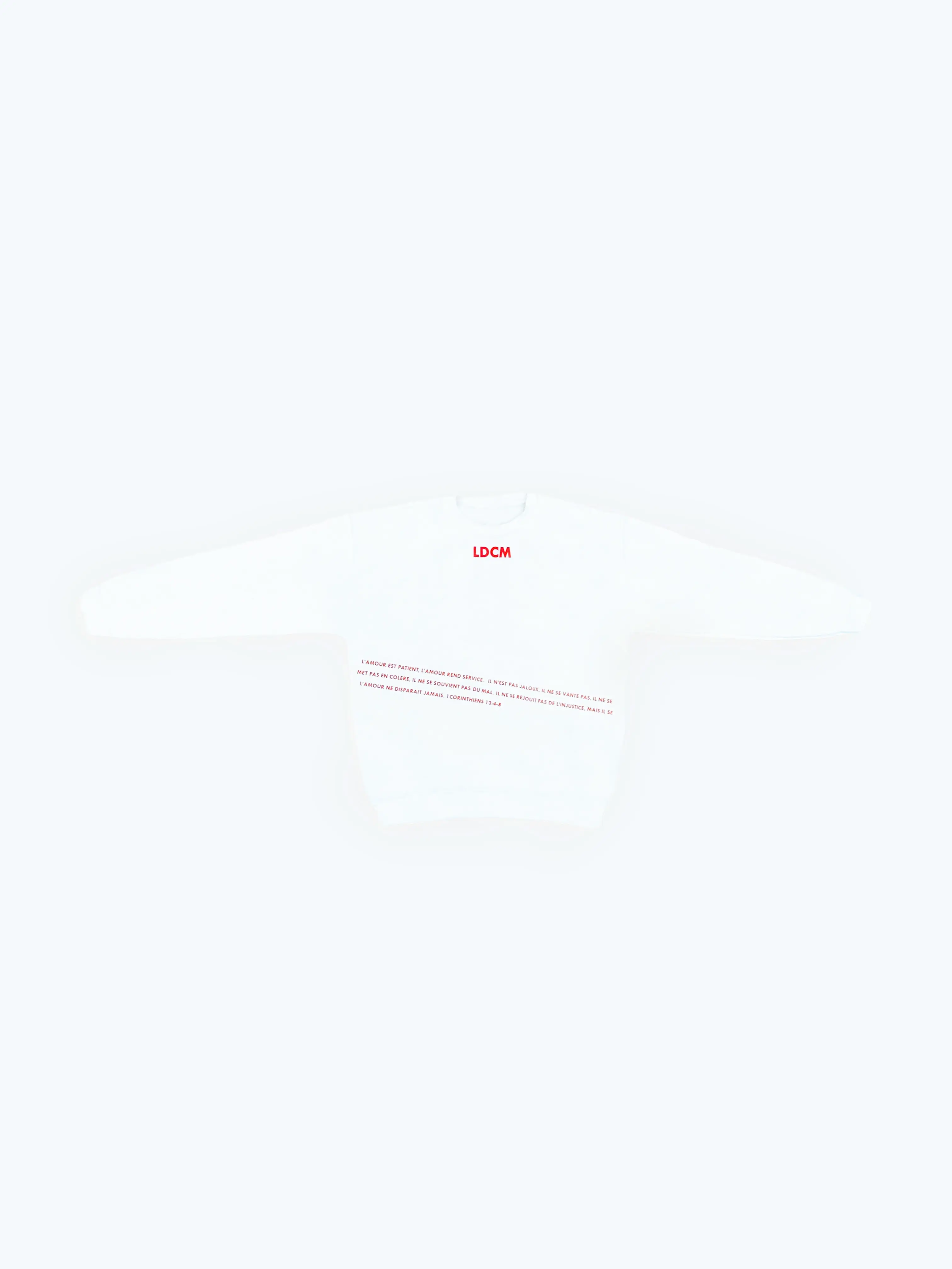Le sweatshirt Amour blanc unisexe