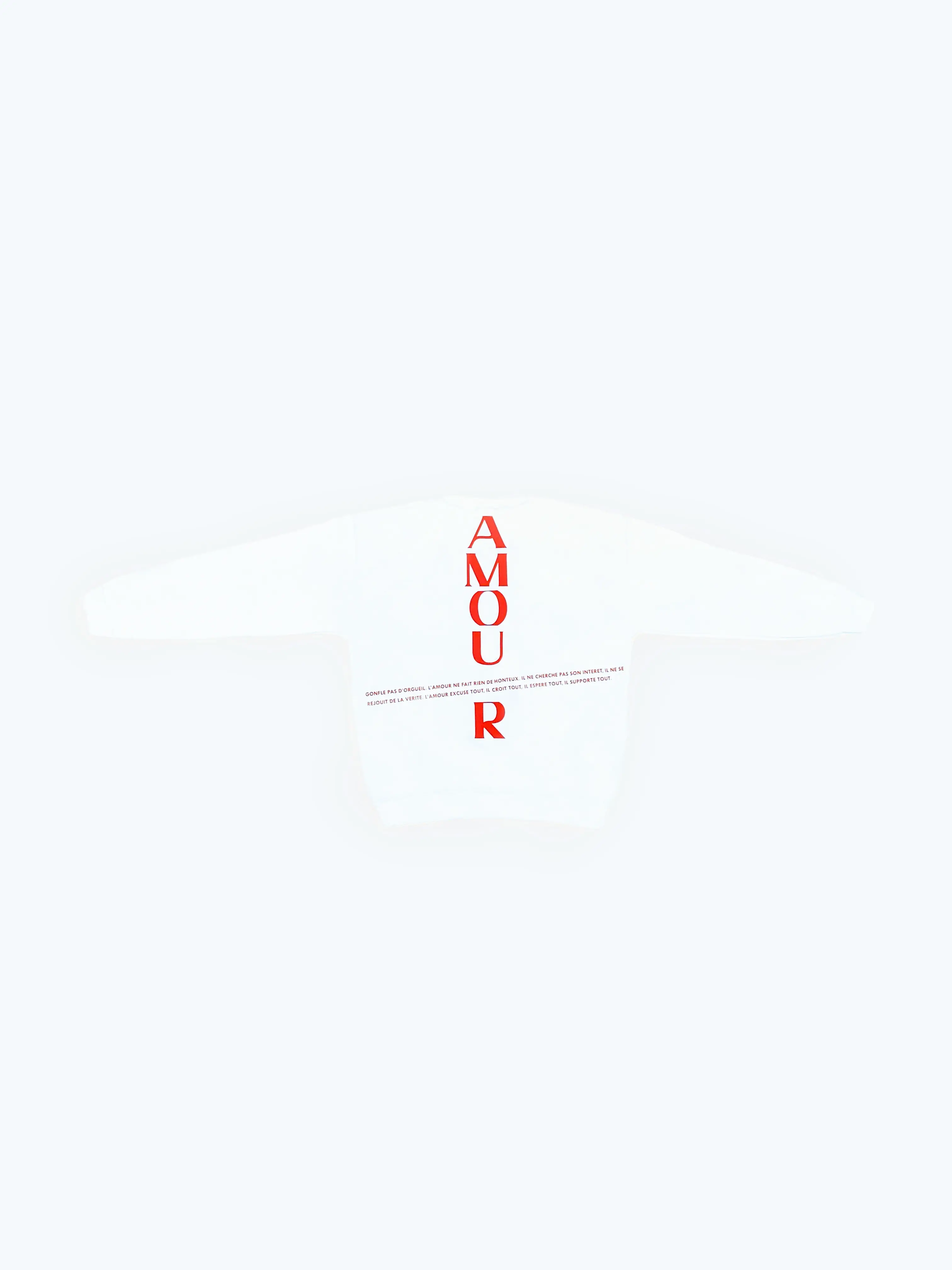 Le sweatshirt Amour blanc unisexe