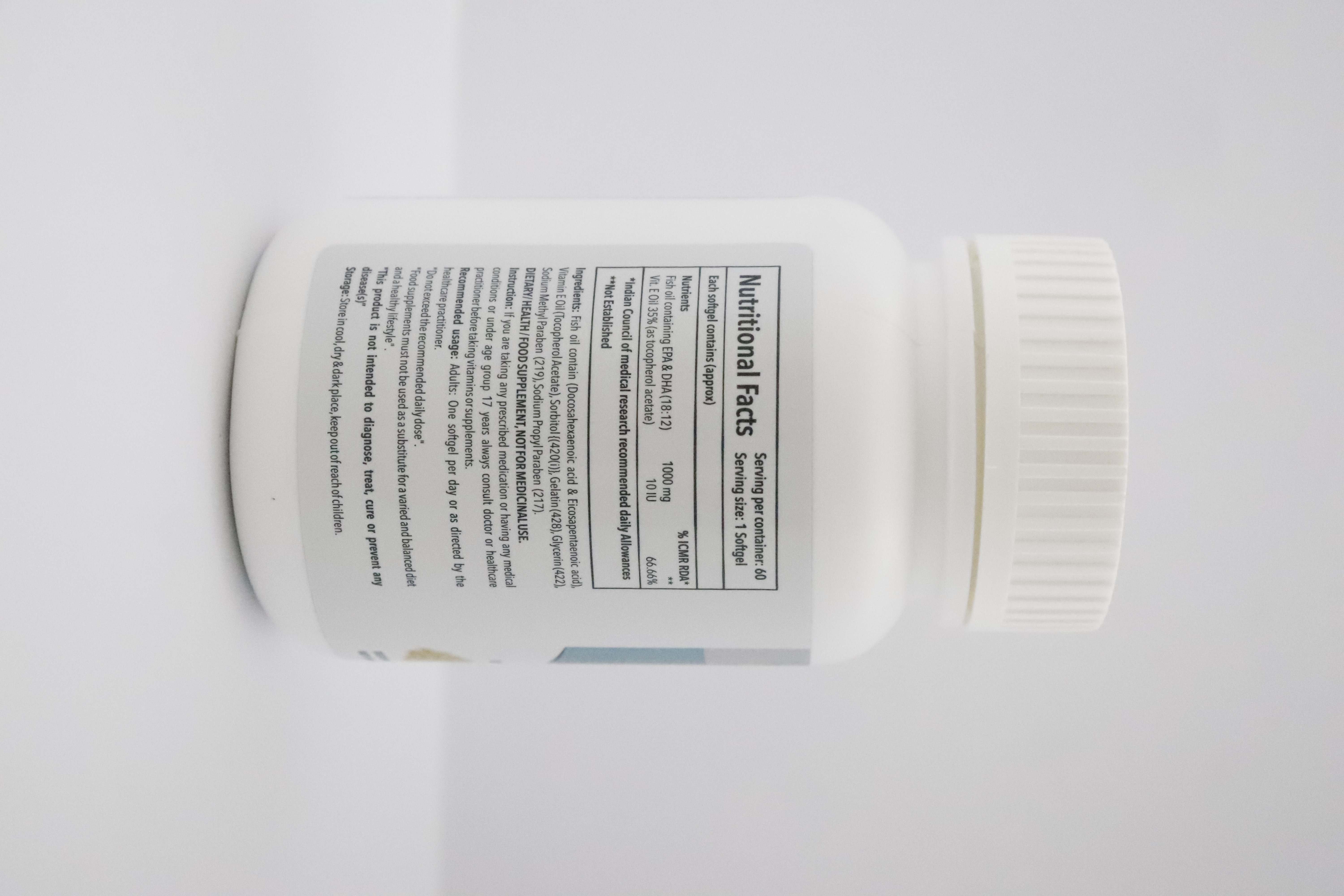 Omega 3 Fish Oil 1000mg Softgels (60 Softgels) – High EPA & DHA for Heart, Joint & Brain Health