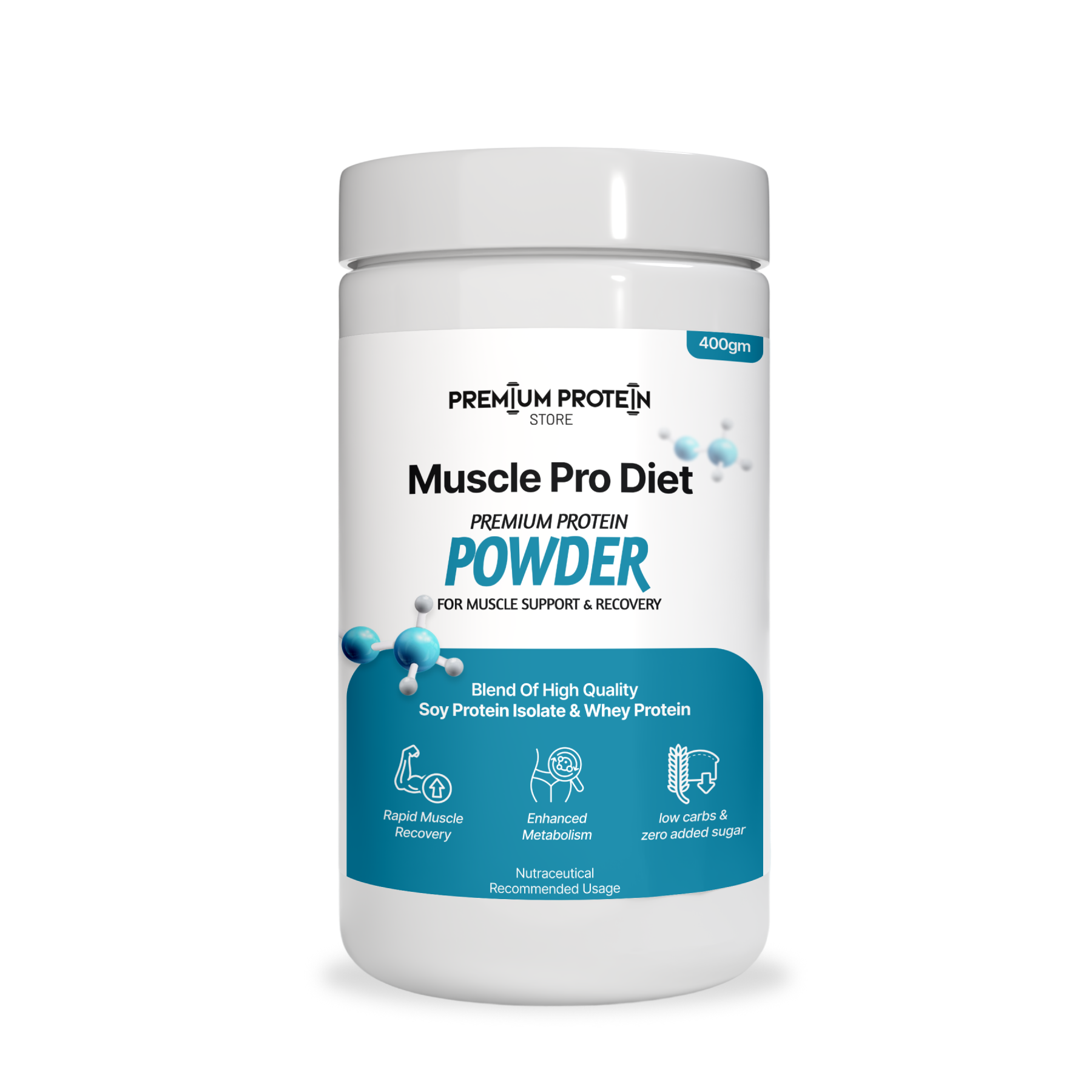 Muscle Pro Diet 🏋️‍♂️ by Premium Protein Store | Blend of Soy & Whey Protein | FSSAI Certified | No Added Sugar