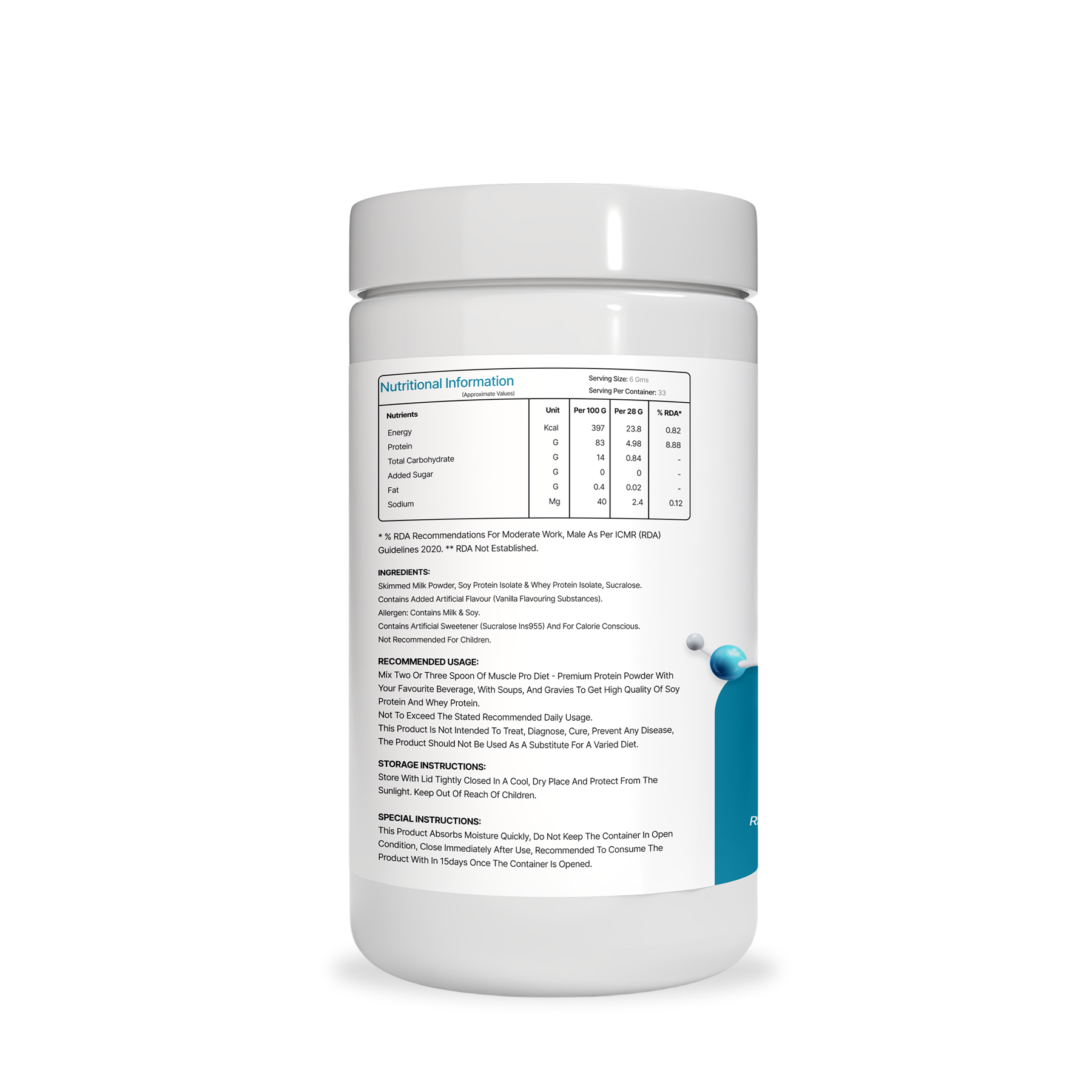 Muscle Pro Diet 🏋️‍♂️ by Premium Protein Store | Blend of Soy & Whey Protein | FSSAI Certified | No Added Sugar