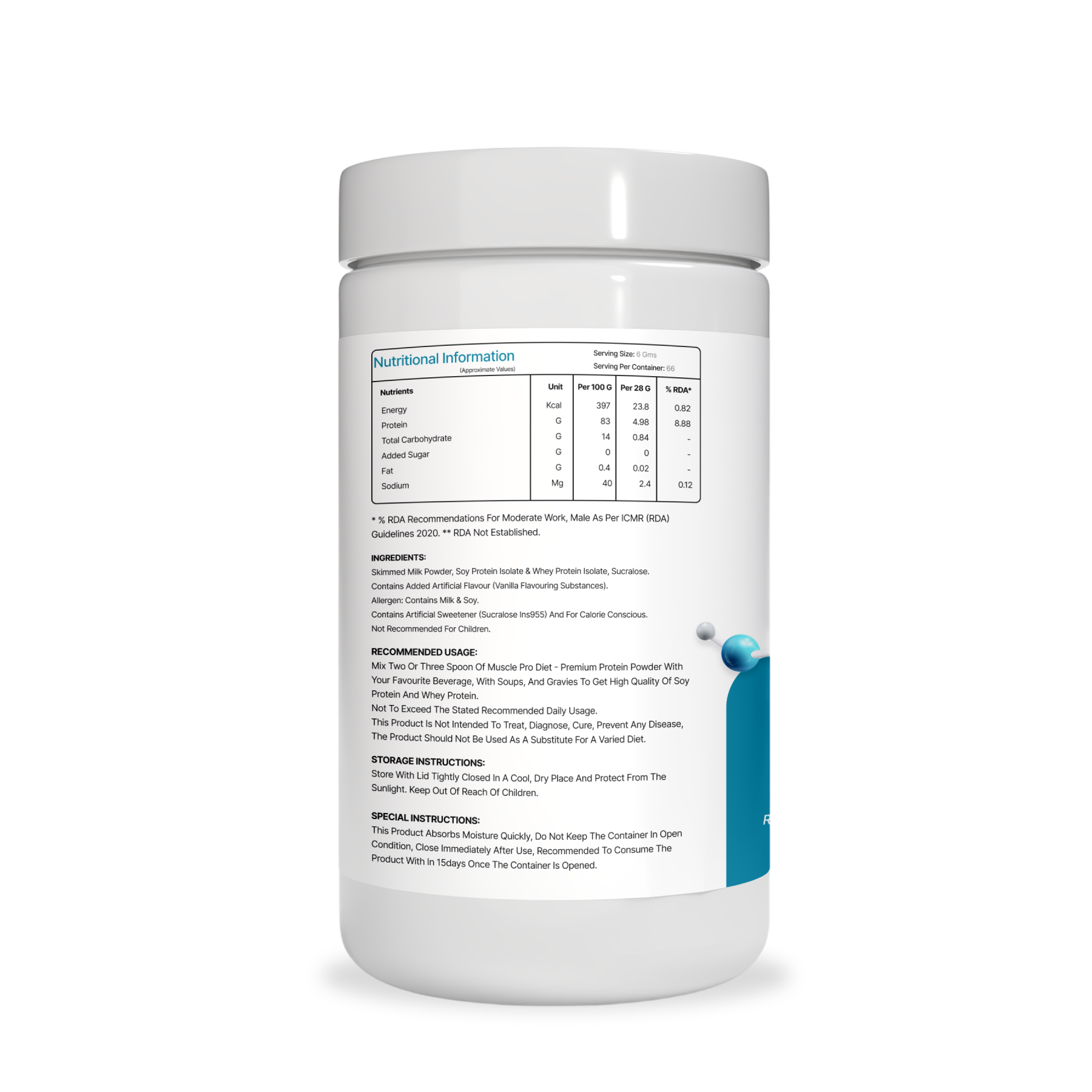 Muscle Pro Diet 🏋️‍♂️ by Premium Protein Store | Blend of Soy & Whey Protein | FSSAI Certified | No Added Sugar