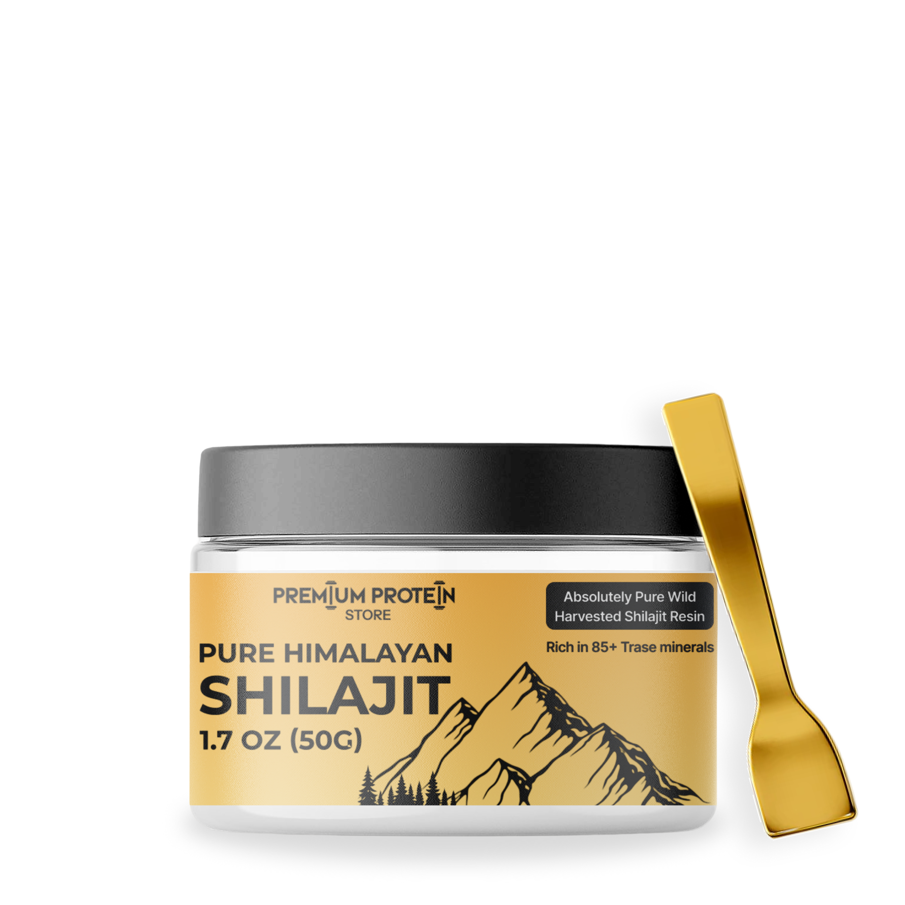 Pure Himalayan Shilajit Resin | Energy, Vitality & Stamina Booster | 85+ Trace Minerals | Natural Testosterone Support – 50g