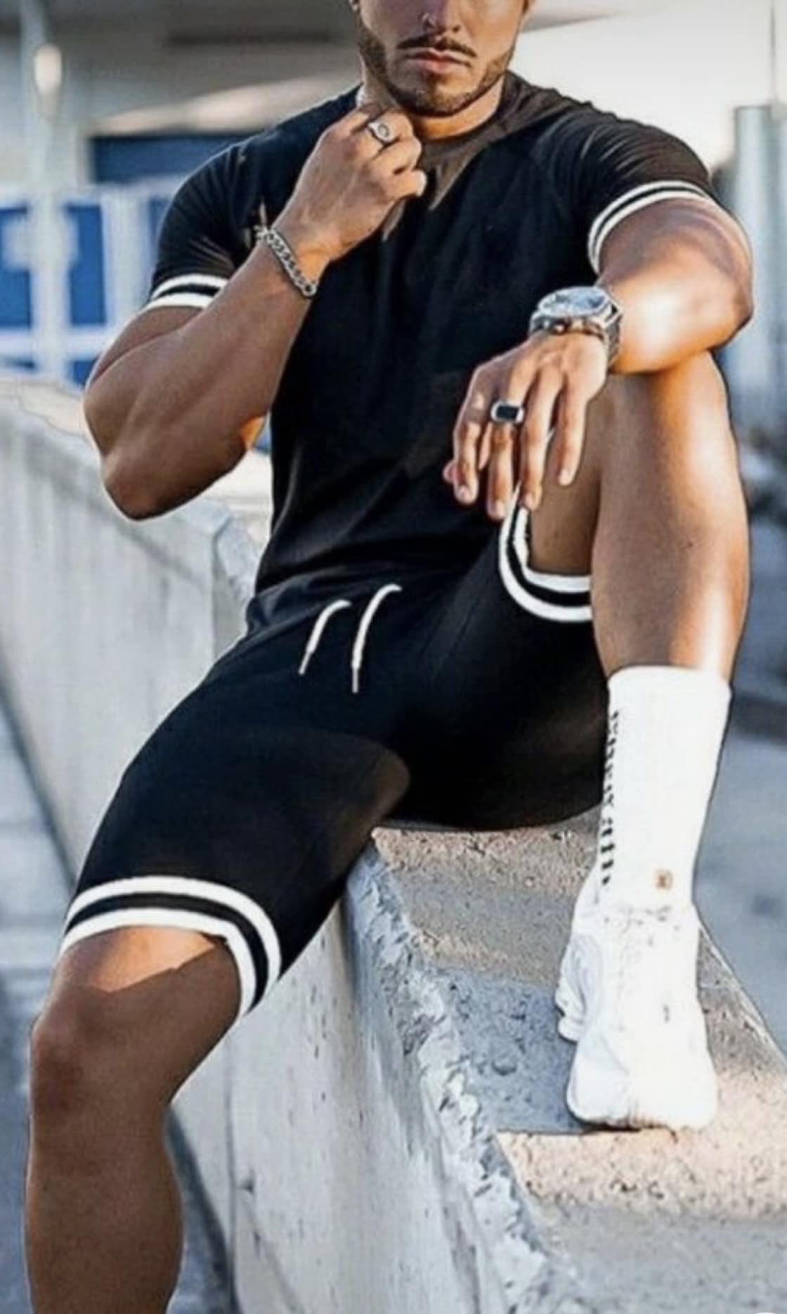 Conjunto Casual Style con tejidos - Slim fit 