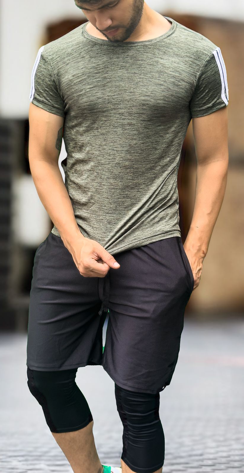 Conjunto Pantaloneta con licra semilarga + Camiseta 