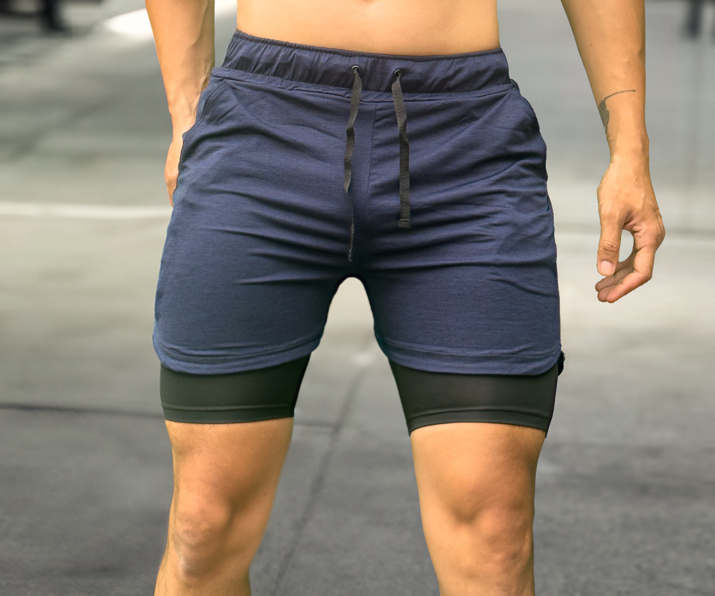 Pantaloneta con licra corta - Slim Fit ALTA CALIDAD 