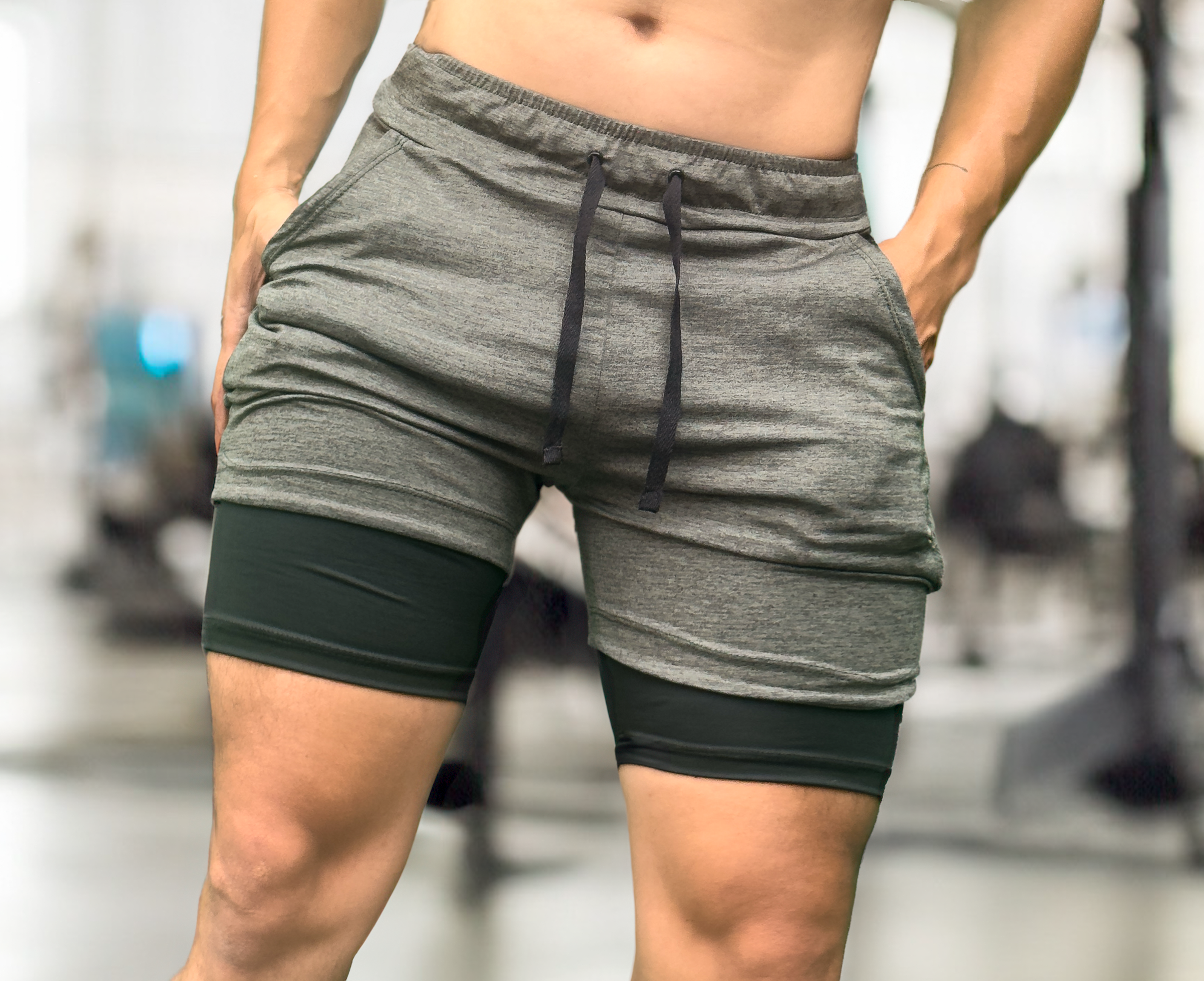 Pantaloneta con licra corta - Slim Fit ALTA CALIDAD 