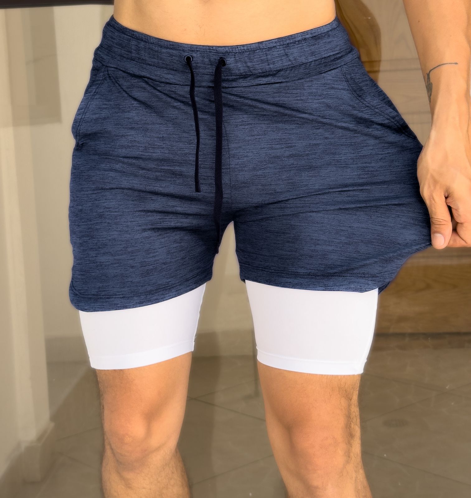 Pantaloneta con licra corta - Slim Fit ALTA CALIDAD 