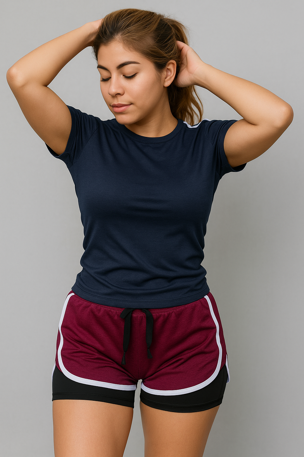 Conjunto Deportivo Pantaloneta con licra + camiseta Deportiva