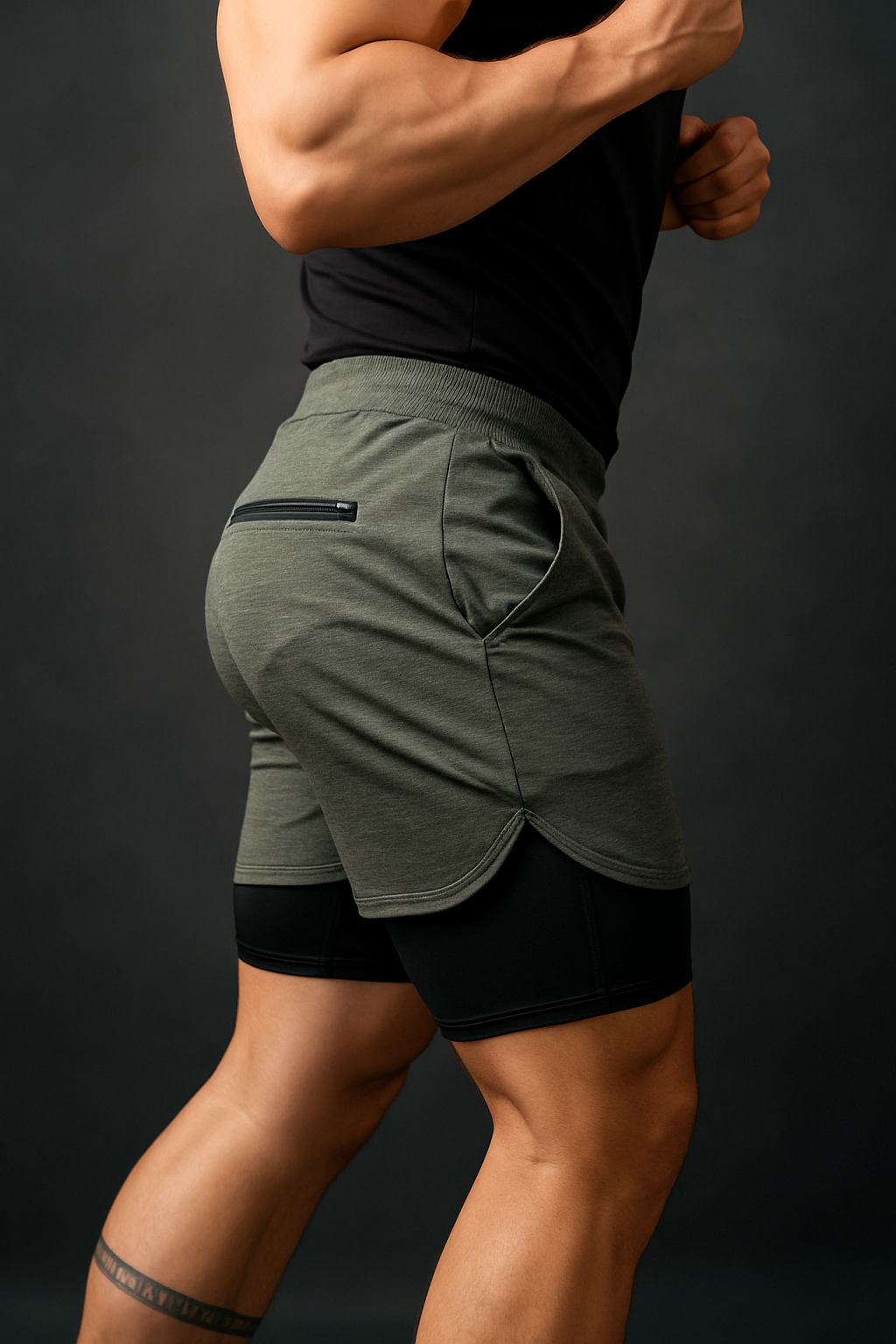 Pantaloneta con licra corta - Slim Fit ALTA CALIDAD 