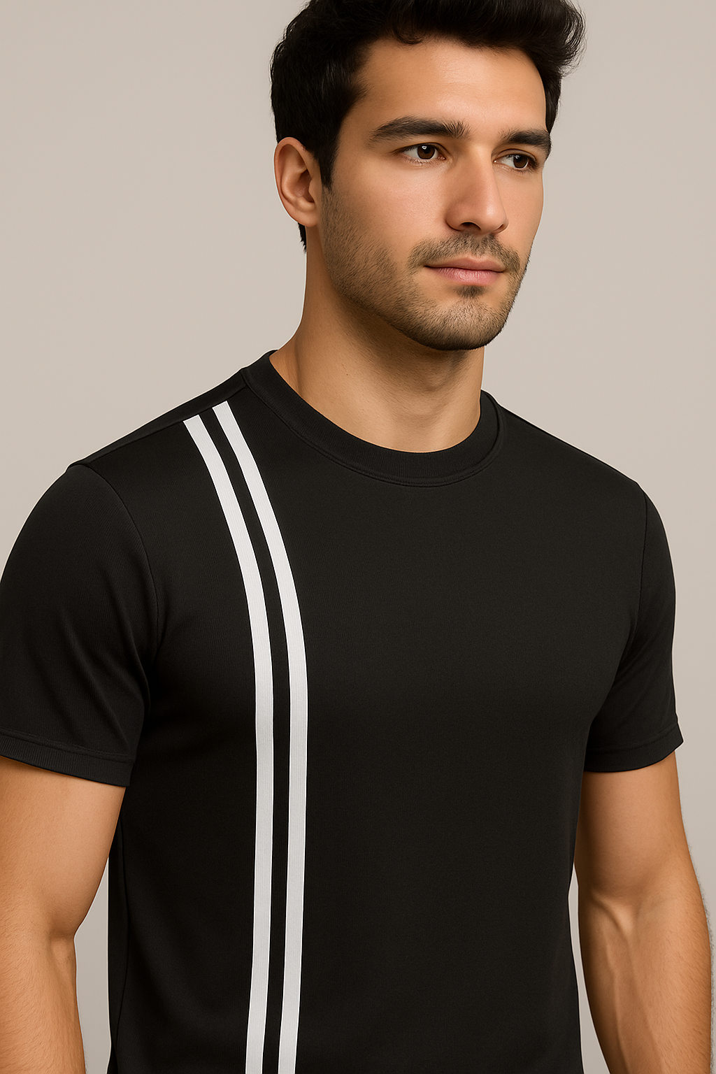 Conjunto Sudadera + Camiseta cuello redondo 2 rayas