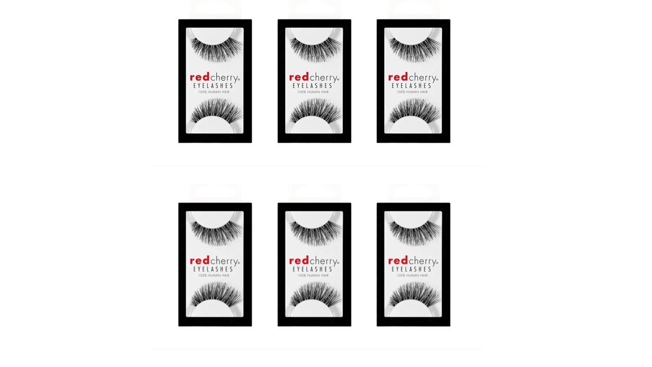 Red Cherry Eyelashes  #43 - 6 Paar | 6 Pairs