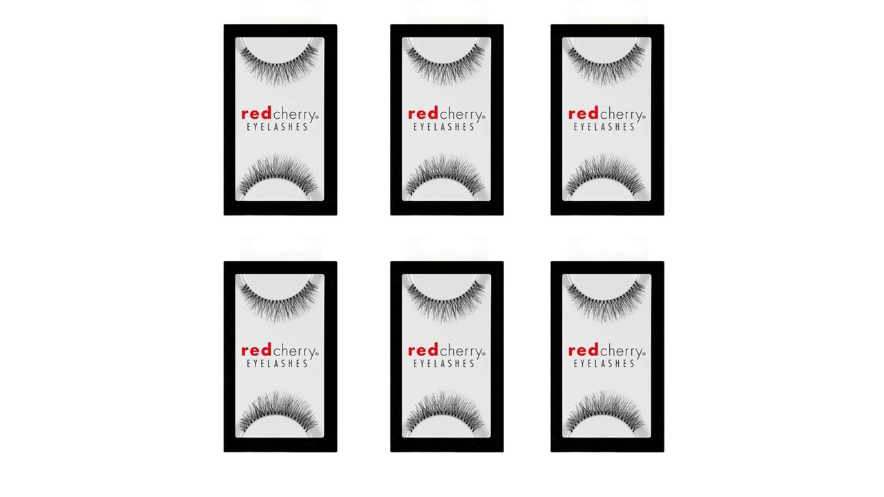 Red Cherry Eyelashes #747s -6 Paar | 6 Pairs