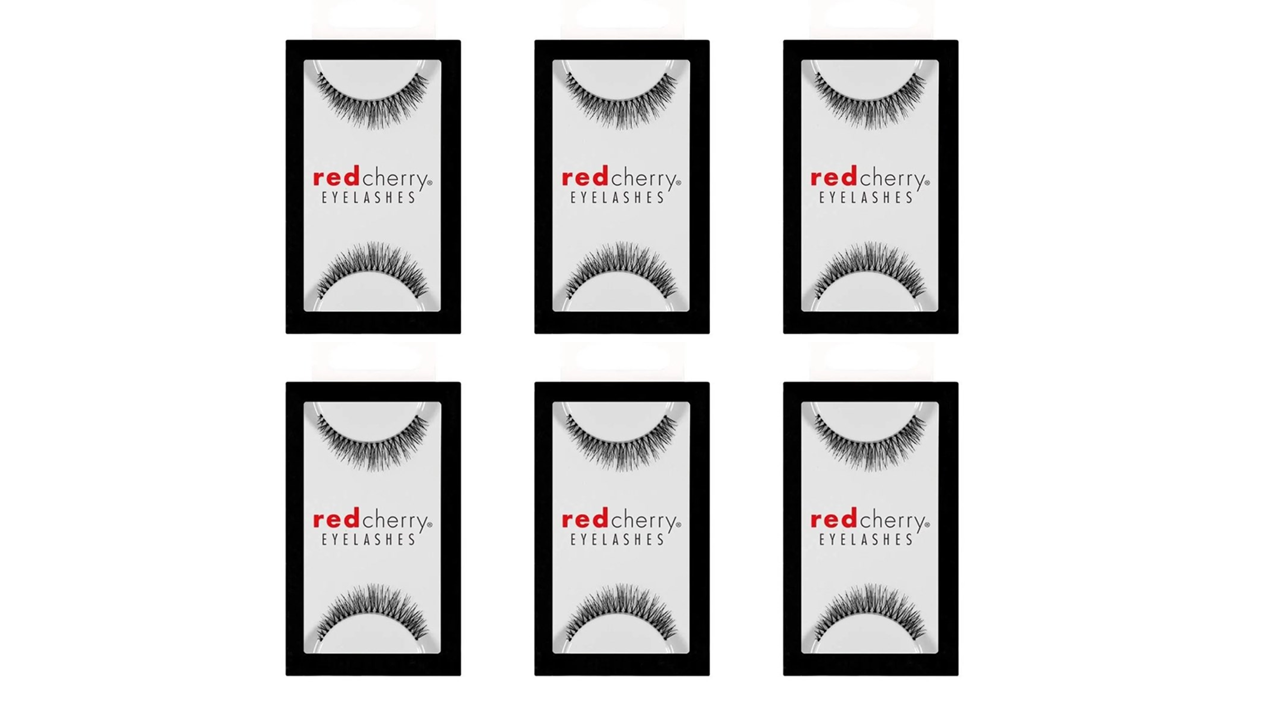 Red Cherry Eyelashes #747xs - 6 Paar | 6 Pairs