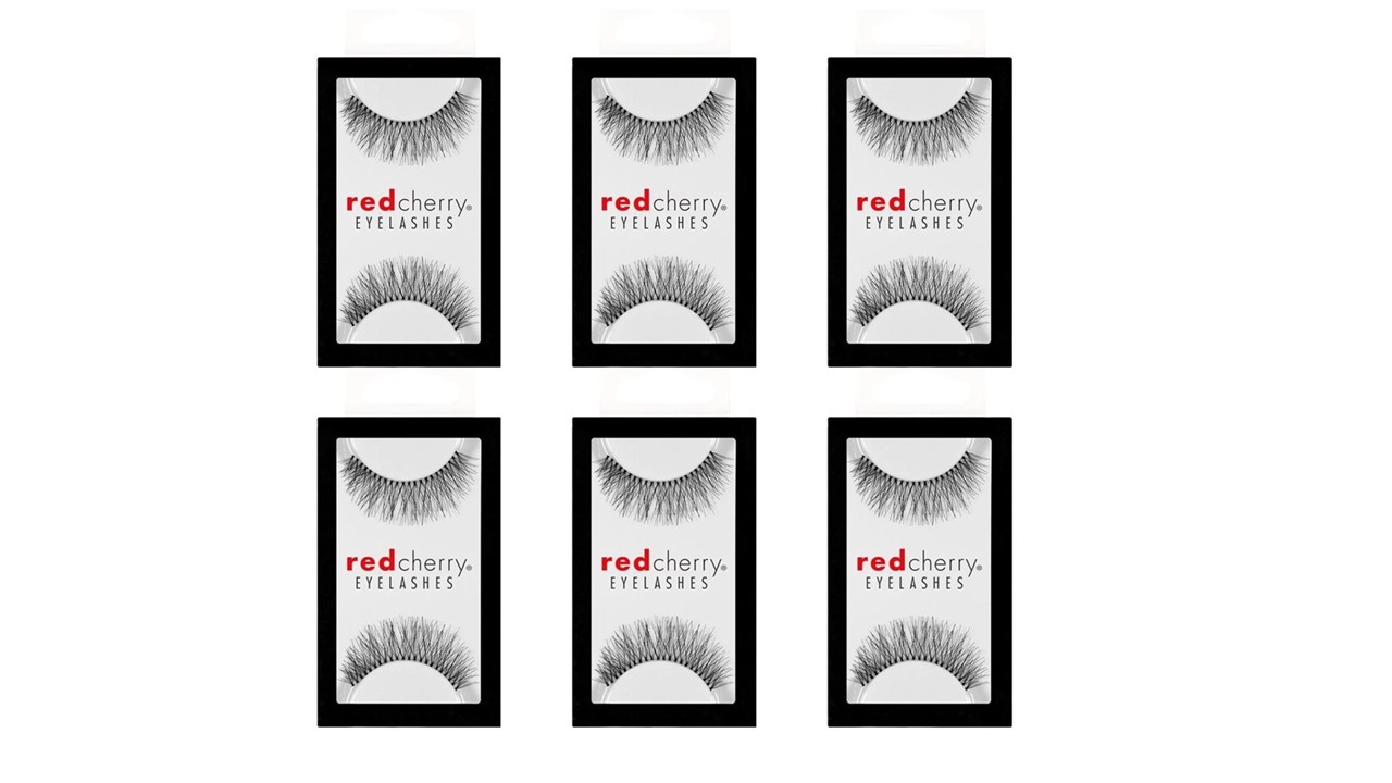 Red Cherry Eyelashes #747 M - 6 Paar | 6 Pairs