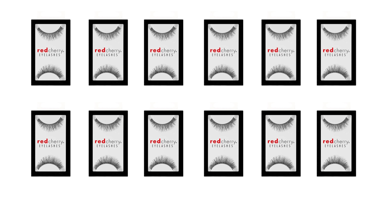 Red Cherry Eyelashes #747s - 12 Paar | 12 Pairs