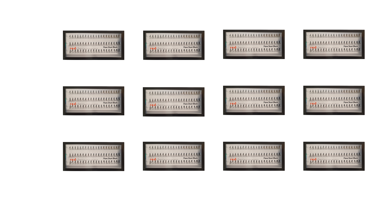 Red Cherry Lashes  #Flare Short - 12 Paar | 12 Pairs