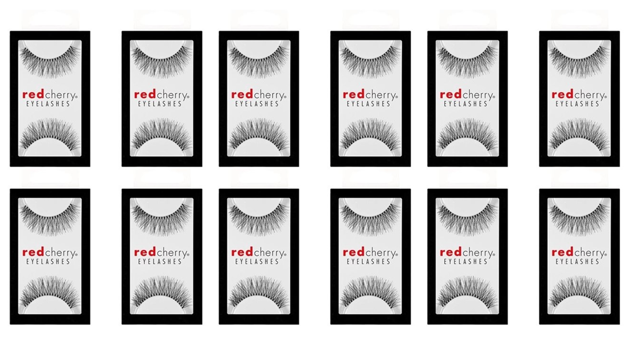Red Cherry Eyelashes  #747 M - 12 Paar | 12 Pairs