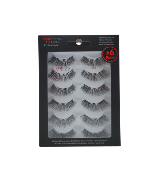 Red Cherry Lashes #217 – Multipack 6 Paar | 6 Pairs 